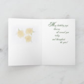 Carte 80e anniversaire Rose jaune (Intérieur)