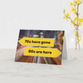 Carte 80e Anniversaire Rue Jaune Signes Ajouter Votre No (Fleur jaune)