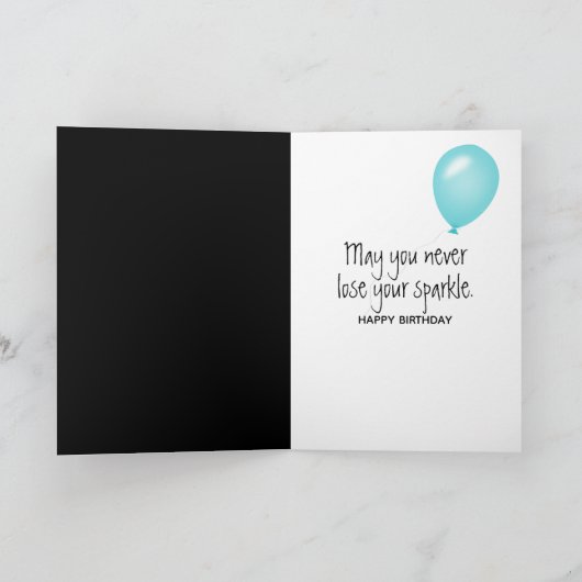 Carte 80e anniversaire Sparklers en noir (Intérieur)