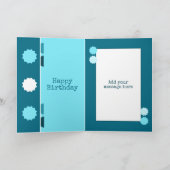 Carte 80e anniversaire turquoise et bleue (Intérieur)