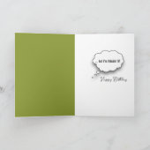 Carte 80e anniversaire Winking Rabbit avec une carotte (Intérieur)