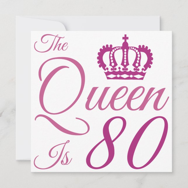 Carte 80e Birthday Queen (Devant)