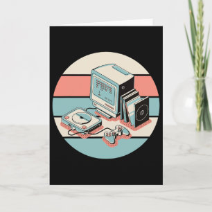 Carte 80s Retro Vintage Gamer Arcade Machine Jeu cadeau