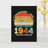 Carte 81 ans Anniversaire 1944 Cadeau d'anniversaire 81  (Fleur jaune)