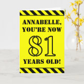 Carte 81e anniversaire : Jeu de style graphique, Nom per (Fleur jaune)