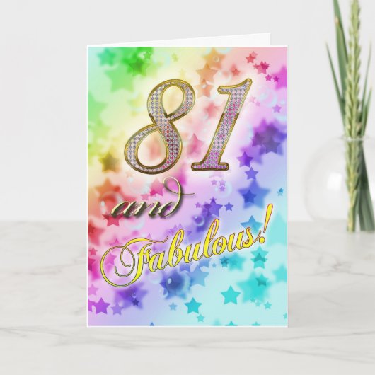 Carte 81e anniversaire pour quelqu'un Fabulous (Devant)
