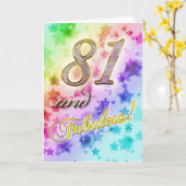 Carte 81e anniversaire pour quelqu'un Fabulous (Fleur jaune)