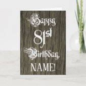 Carte 81e anniversaire : Texte élégant et fantaisiste; F (Devant)