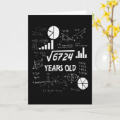 Carte 82 Ans Enseignant en mathématiques Anniversaires 8 (Fleur jaune)