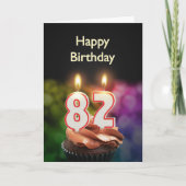 Carte 82e anniversaire avec bougies (Devant)