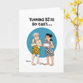 Carte 82e anniversaire humoristique (Fleur jaune)