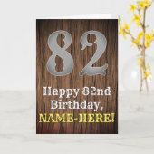 Carte 82e anniversaire : Pays inspiré par l'Ouest Look, (Fleur jaune)