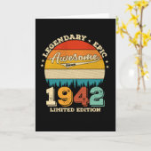 Carte 83 Ans 1942 Retro Awesome 83e anniversaire Cadeau (Fleur jaune)