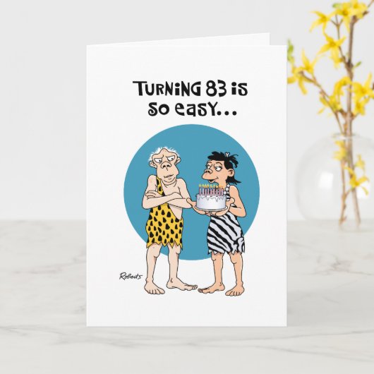 Carte 83 ans Salutation (Fleur jaune)