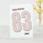 Carte 83e anniversaire (Fleur jaune)