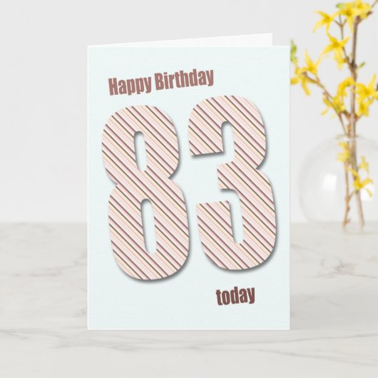 Carte 83e anniversaire (Fleur jaune)