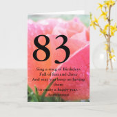Carte 83e anniversaire (Fleur jaune)