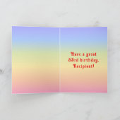 Carte 83e anniversaire — Fun Cake & Candles, avec nom pe (Intérieur)