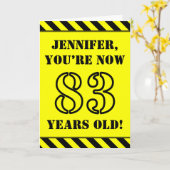 Carte 83e anniversaire : Jeu de style graphique, Nom per (Fleur jaune)