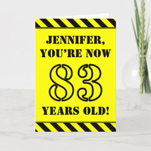 Carte 83e anniversaire : Jeu de style graphique, Nom per