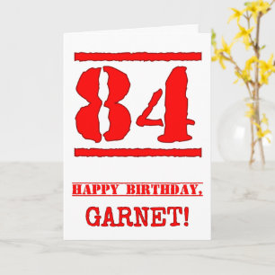 Carte 84e anniversaire : Amusant, Timbre en caoutchouc r