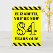 Carte 84e anniversaire : Jeu de style graphique, Nom per (Fleur jaune)