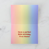 Carte 84e anniversaire : Rainbow Text, Custom Photos & N (Intérieur)