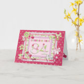 Carte 84e anniversaire style scrapbooking (Fleur jaune)