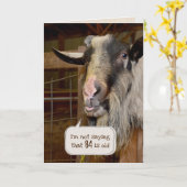 Carte 84e anniversaire Vielle chèvre (Fleur jaune)