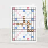 Carte 84e anniversaire, Word Game Board (Devant)