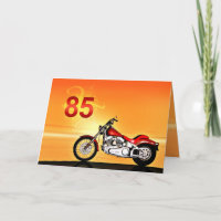 85e anniversaire Coucher de soleil de moto