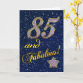 Carte 85e anniversaire de la someone Fabulous (Fleur jaune)