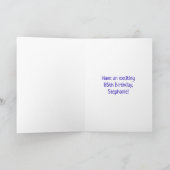 Carte 85e anniversaire : Fun Motif Fireworks + Arc-en-ci (Intérieur)