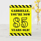Carte 85e anniversaire : Jeu de style graphique, Nom per (Fleur jaune)
