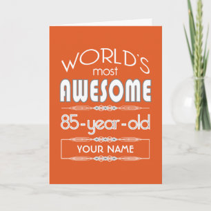 Carte 85e Anniversaire Mondes Meilleur Fabuleux Flamme O