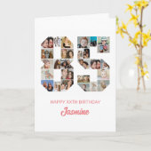 Carte 85e anniversaire numéro 85 photo Collage personnal (Fleur jaune)