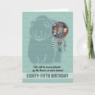 Carte 85e anniversaire Ours amérindien