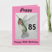 Carte 85e anniversaire Sweet Joli colibri (Devant)