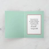 Carte 85e anniversaire Timbres verts à l'ancienne (Intérieur)