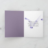 Carte 85ème anniversaire avec lis de la vallée (Intérieur)