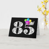 Carte 85th bouquet de ballon d'anniversaire (Fleur jaune)