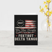 Carte 8647 Foxtrots Deltas Tangos America Drapeau (Fleur jaune)