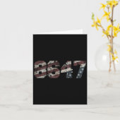 Carte 8647 Style Drapeau Distressé (Fleur jaune)
