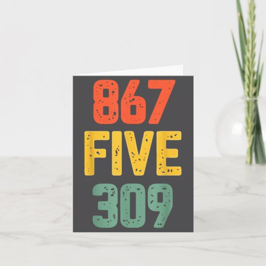 Carte 867 Five 309 Retro Music Number Funny 80s Throwbac (Devant)