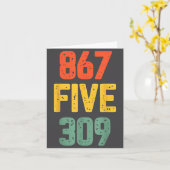 Carte 867 Five 309 Retro Music Number Funny 80s Throwbac (Fleur jaune)