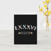 Carte 86 47 Numéros Romains Floral 8647 Subtil Anti Trum (Fleur jaune)