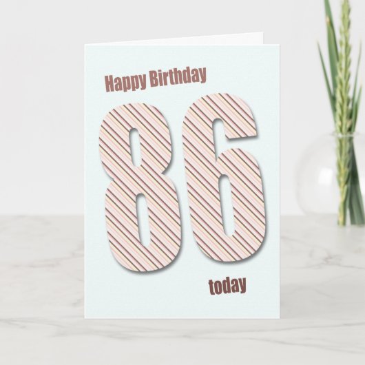 Carte 86e anniversaire (Devant)