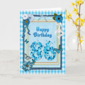 Carte 86e anniversaire avec un effet de scrapbook (Fleur jaune)