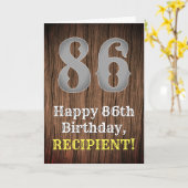 Carte 86e anniversaire : Pays inspiré par l'Ouest Look,  (Fleur jaune)