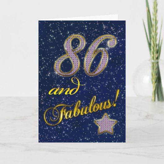 Carte 86e anniversaire pour quelqu'un Fabulous (Devant)